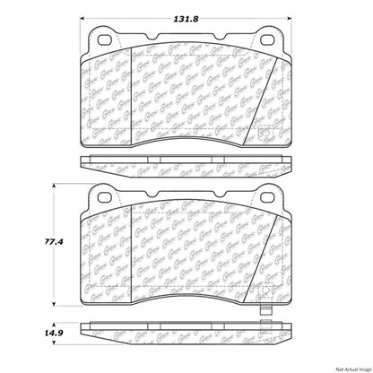 Stoptech PosiQuiet Various Models Front Brake Pads for Brembo Calipers 106.10010