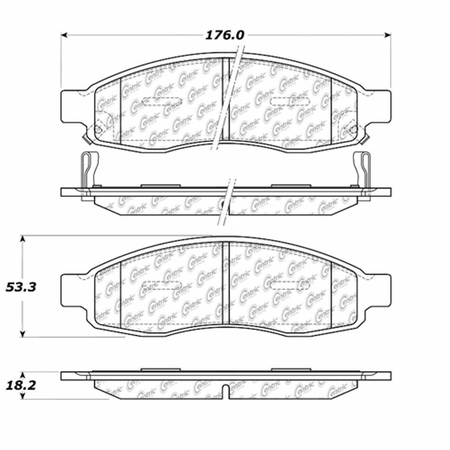 posi quiet disc brake pad set  frsport 106.10150