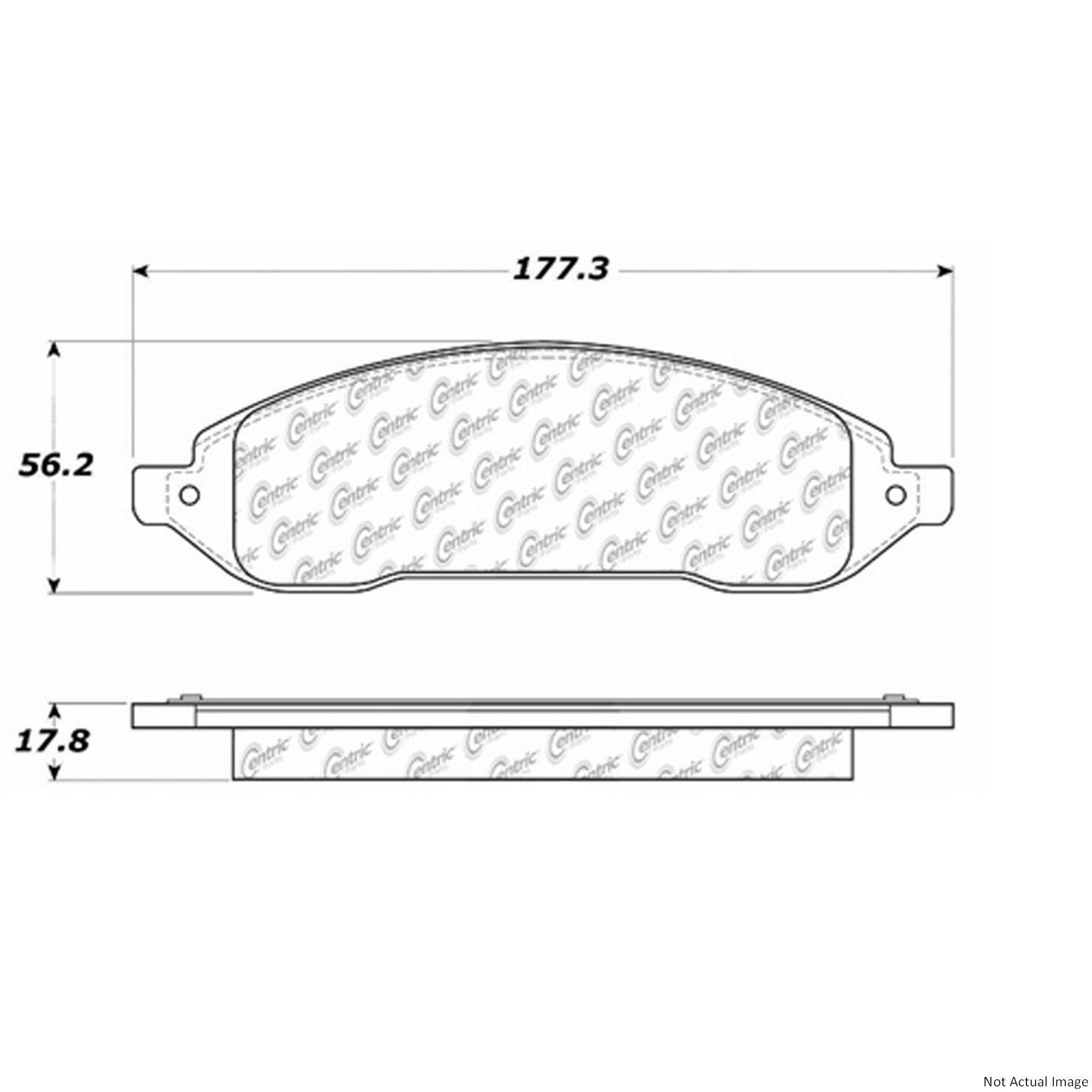 Posi Quiet Extended Wear Brake Pads with Hardware  top view frsport 106.10220