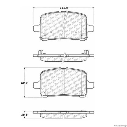 Stoptech Centric Posi-Quiet Extended Wear Brake Pads w/Shims & Hardware - Front 106.10280