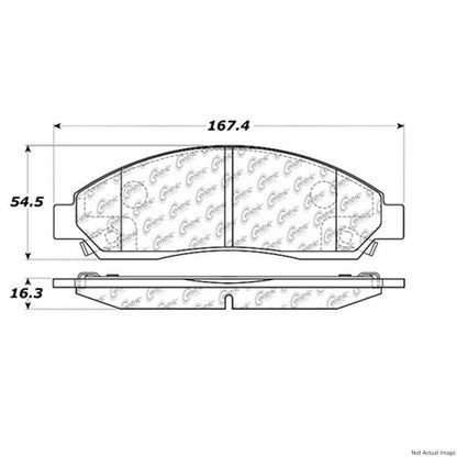 Stoptech Centric Posi-Quiet Extended Wear Brake Pads w/Shims & Hardware - Front 106.10390