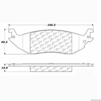 Stoptech Centric Posi-Quiet Extended Wear Brake Pads w/Hardware - Rear 106.10460