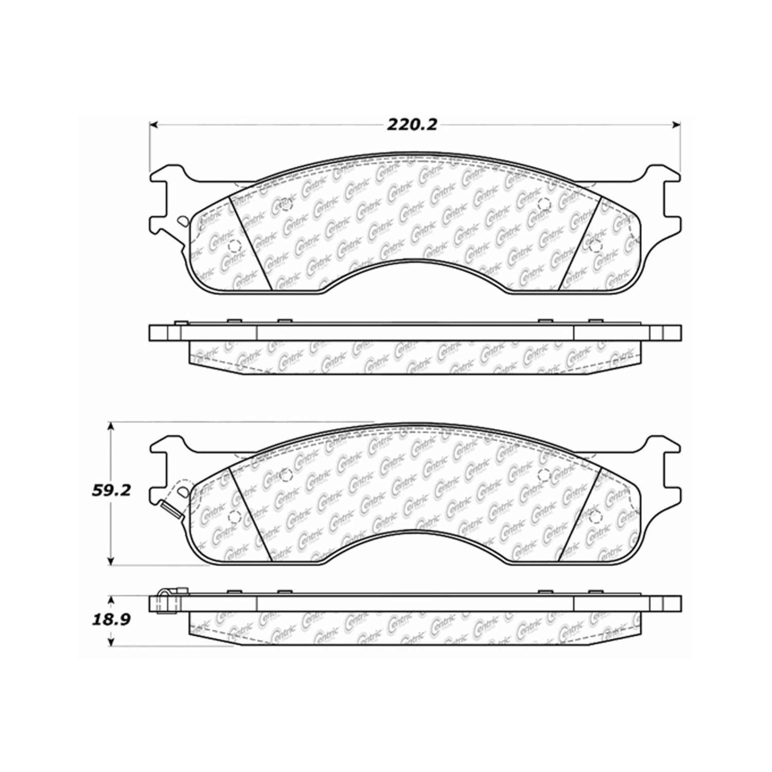 posi quiet extended wear brake pads with hardware  frsport 106.10540