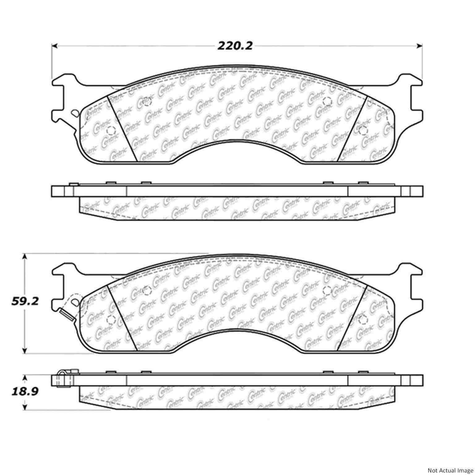 Stoptech PosiQuiet Extended Wear 04 Dodege Ram 1500 SRT-10 Front Brake Pads 106.10540