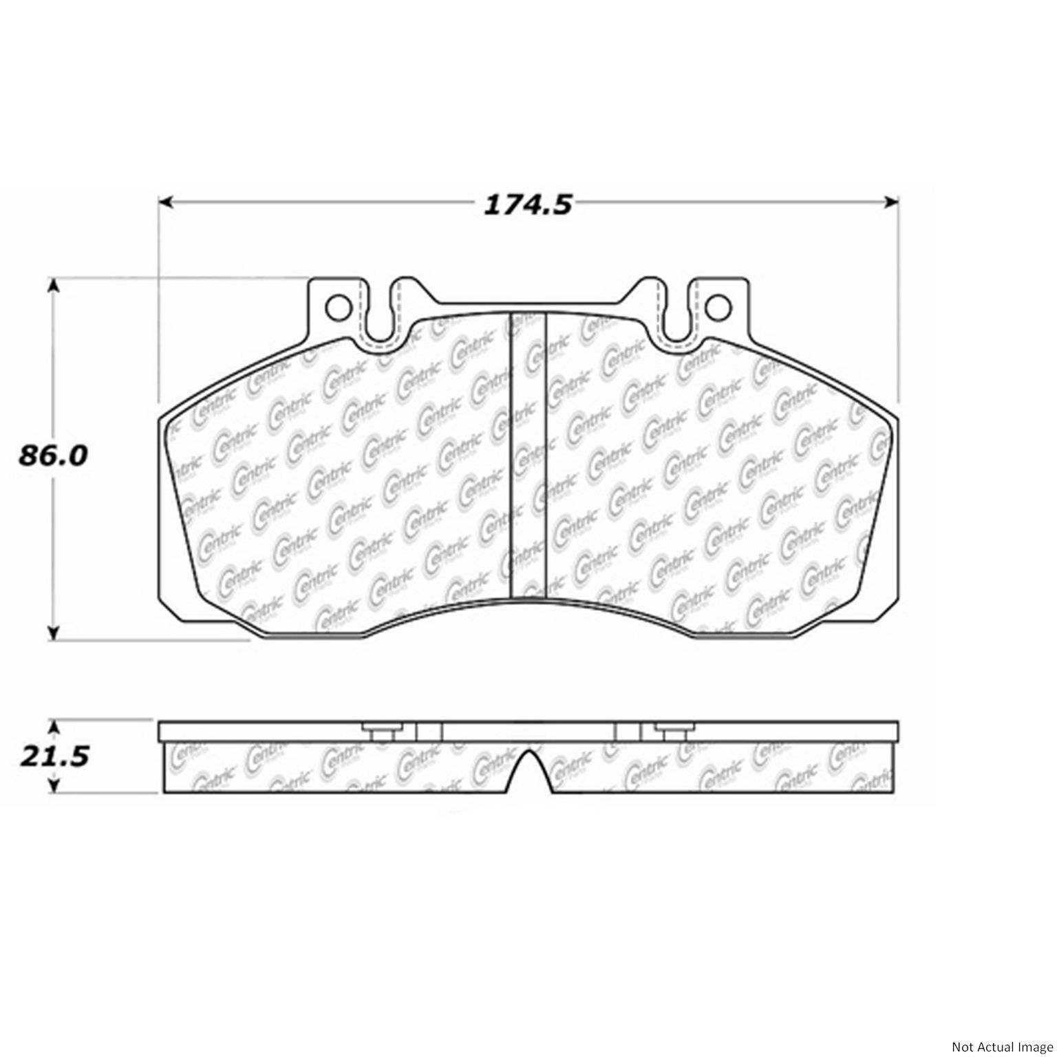 Posi Quiet Extended Wear Brake Pads  top view frsport 106.10620