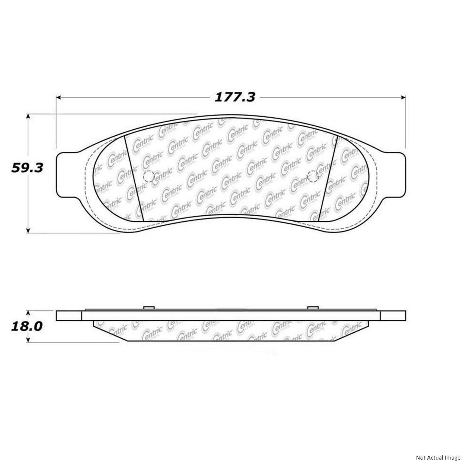 Posi Quiet Extended Wear Brake Pads with Hardware  top view frsport 106.10670