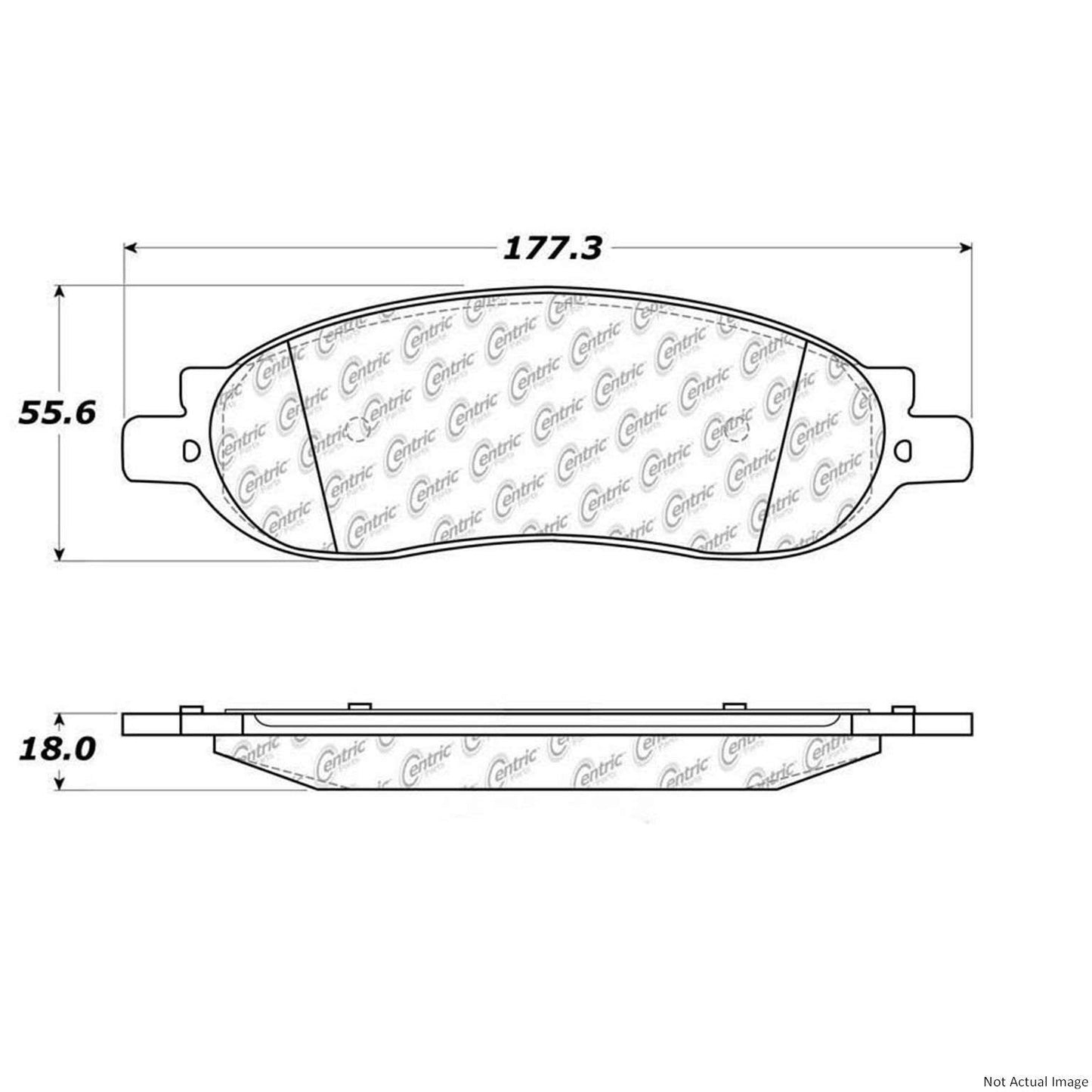 Stoptech Centric Posi-Quiet Extended Wear Brake Pads w/Hardware - Rear 106.10680