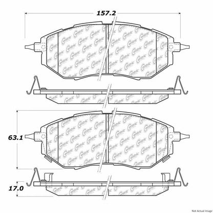 Stoptech PosiQuiet 05-09 Subaru Legacy 2.5 GT Front Brake Pads 106.10780