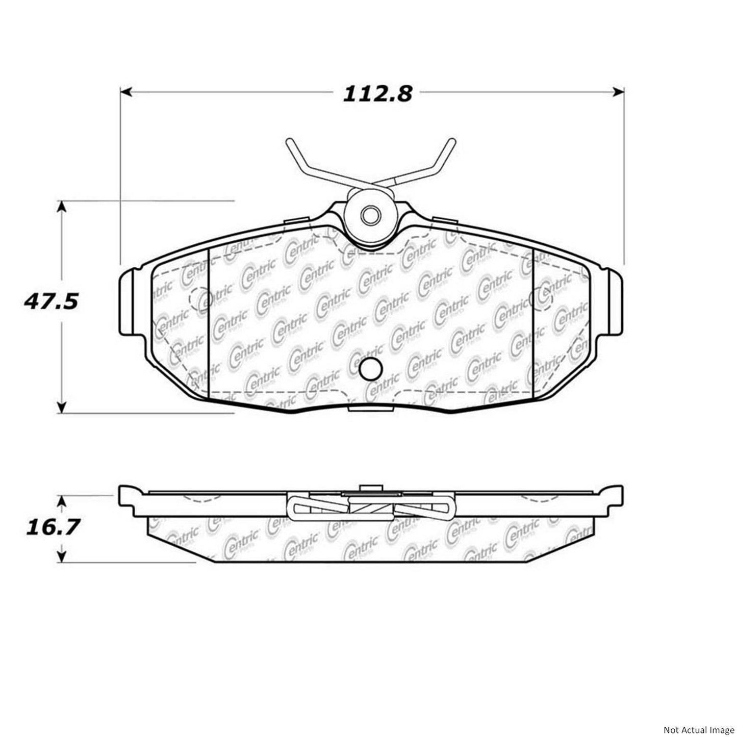 Stoptech PosiQuiet 2005-2010 Ford Mustang / 2011 Mustang Shelby GT Posi Quiet Semi Metallic Rear Brake Pads 106.10820