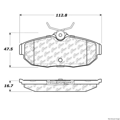 Stoptech PosiQuiet 2005-2010 Ford Mustang / 2011 Mustang Shelby GT Posi Quiet Semi Metallic Rear Brake Pads 106.10820