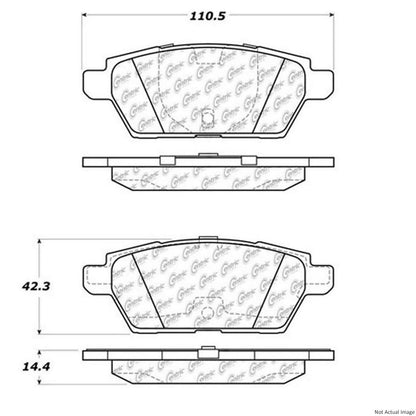 Stoptech PosiQuiet 06-13 Mazda 6 Extended Wear Semi-Metallic Rear Disc Brake Pads 106.11610
