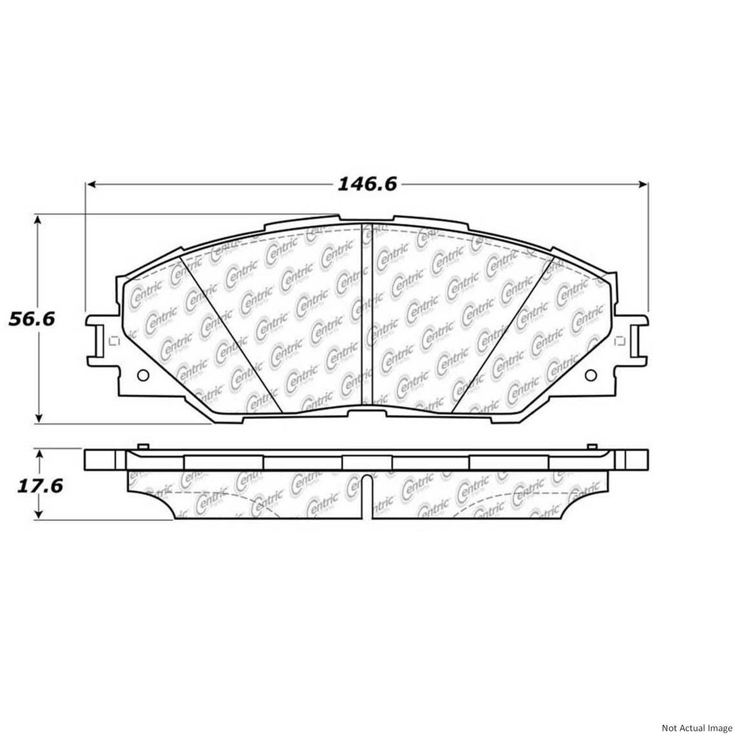 Stoptech PosiQuiet 06-15 Toyota RAV4 Extended Wear Semi-Metallic Front Brake Pads 106.12110
