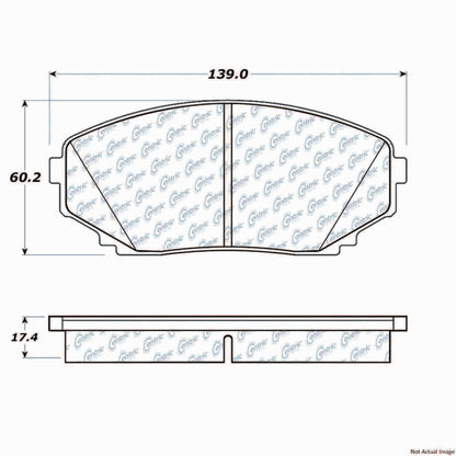 Stoptech PosiQuiet 07-12 Mazda CX-7/CX-9 / 07-14 Ford Edge Extended Wear Front Disc Brake Pads 106.12580