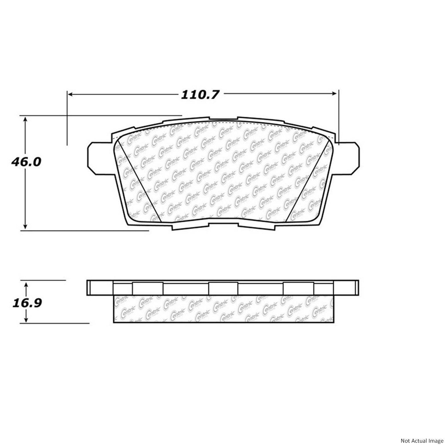 Stoptech PosiQuiet 07-12 Mazda CX-7/CX-9 Extended Wear Rear Disc Brake Pads 106.12590