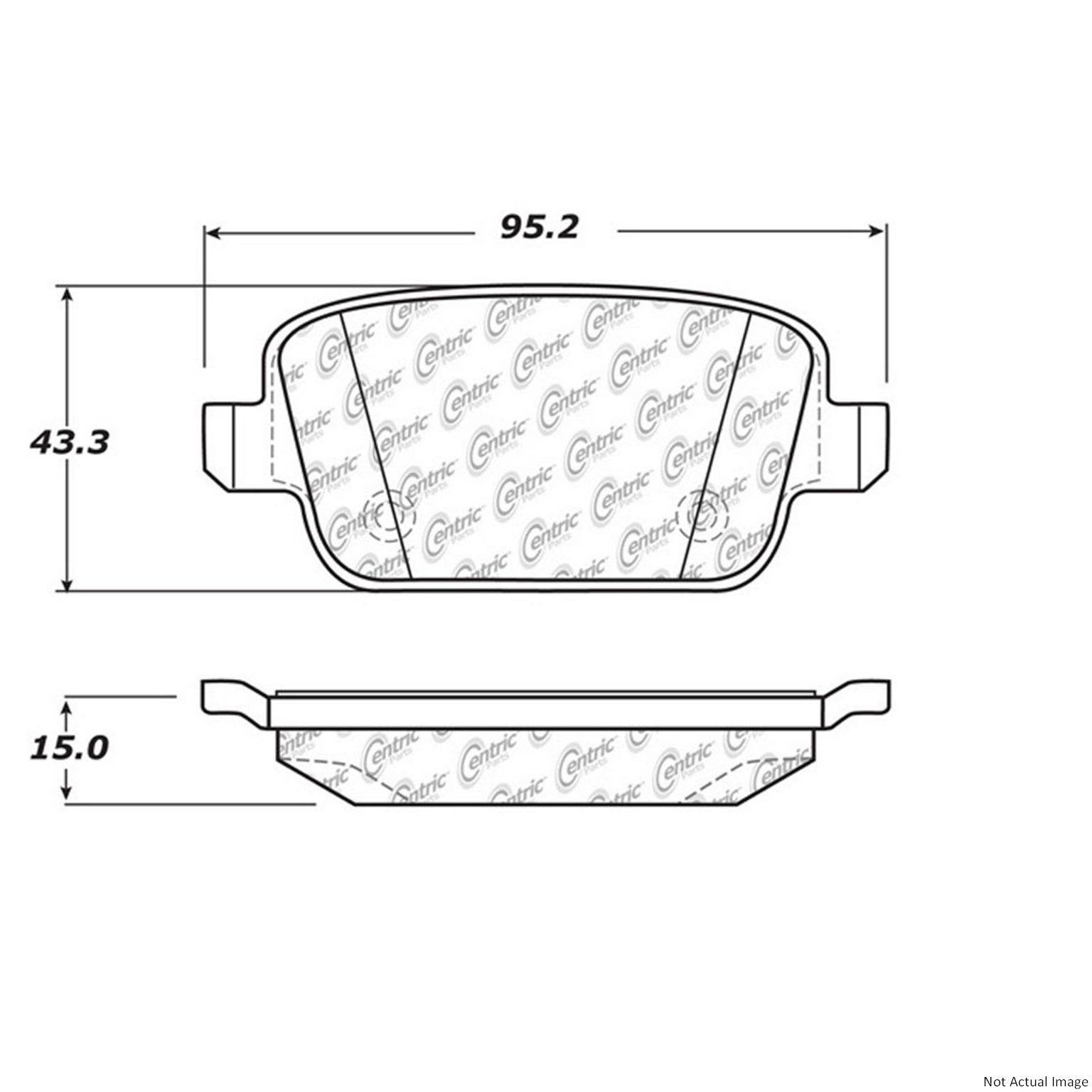 Posi Quiet Extended Wear Brake Pads with Hardware  top view frsport 106.13140