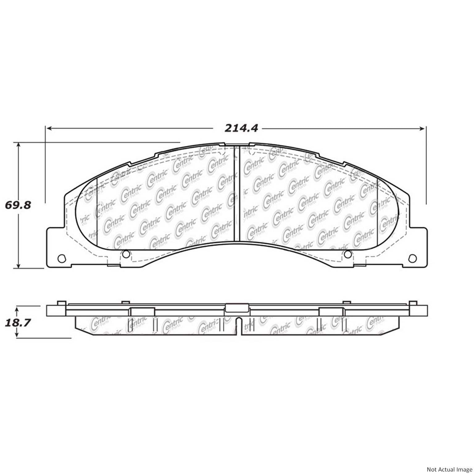 Stoptech Centric Posi-Quiet Extended Wear Brake Pads w/Hardware - Front 106.13280