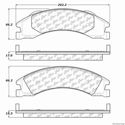 Stoptech Centric Posi-Quiet Extended Wear Brake Pads w/Hardware - Rear 106.13290