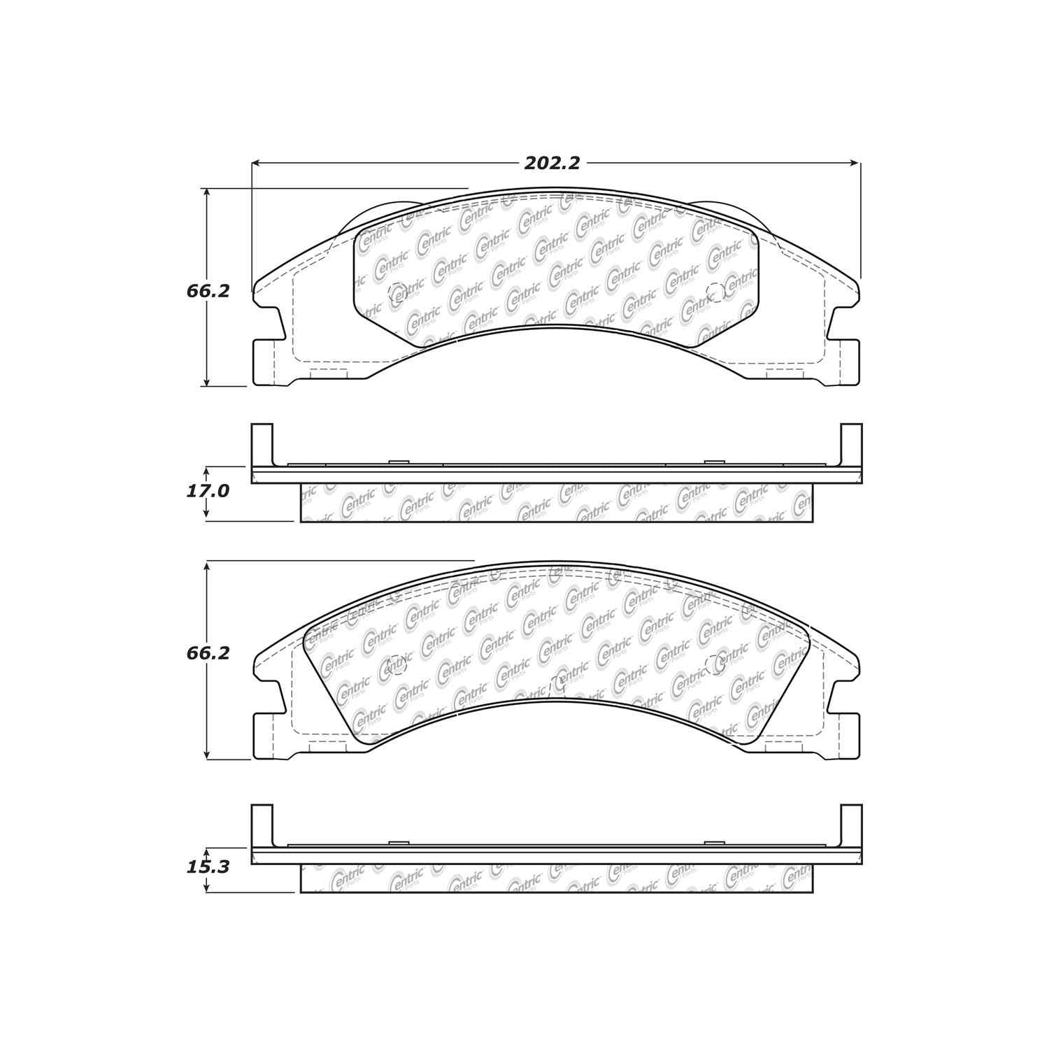 posi quiet extended wear brake pads with hardware  frsport 106.13291