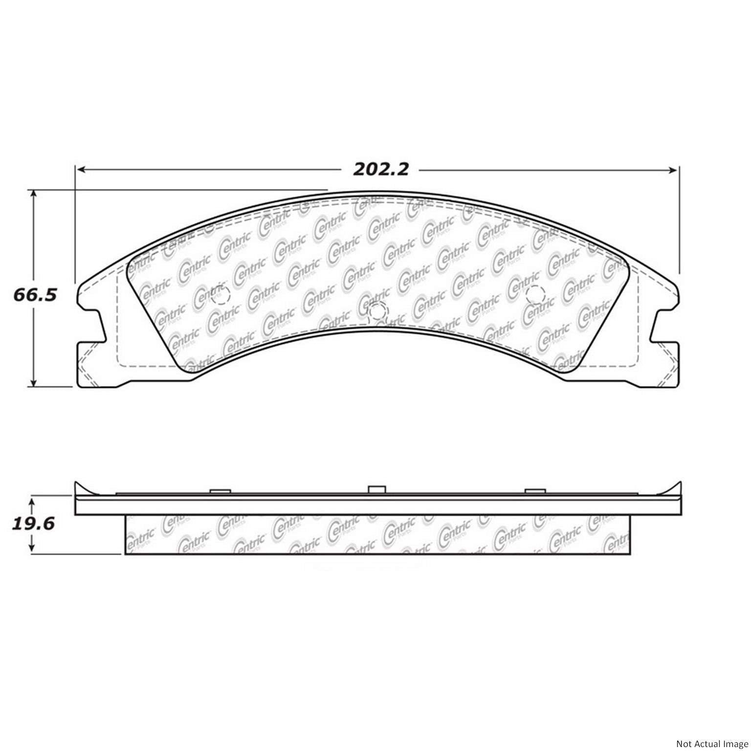 Stoptech Centric Posi-Quiet Extended Wear Brake Pads w/Hardware - Rear 106.13300