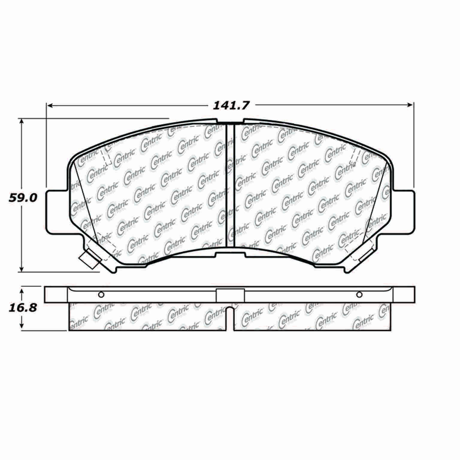 posi quiet disc brake pad set  frsport 106.13740