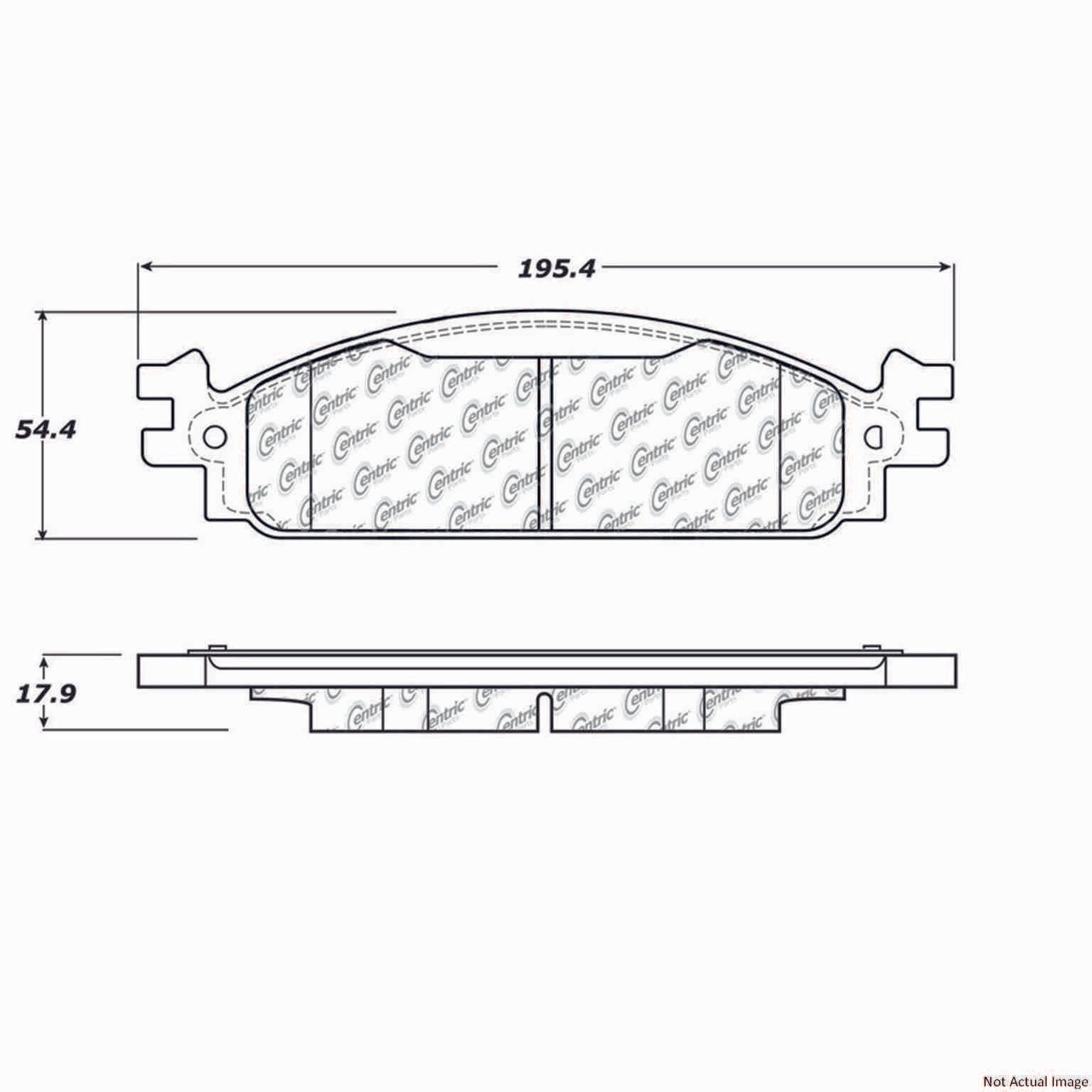 Posi Quiet Extended Wear Brake Pads with Hardware  top view frsport 106.13760