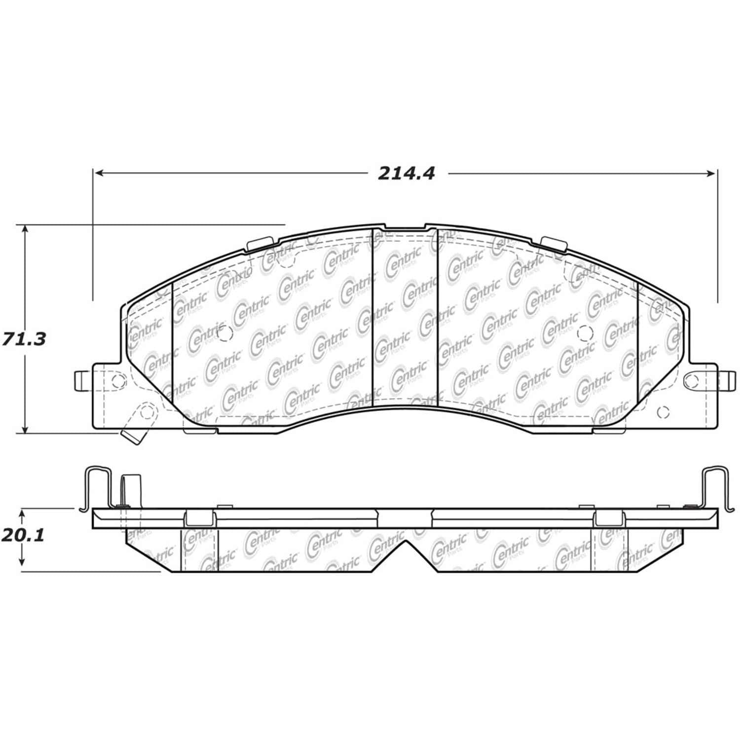 posi quiet extended wear brake pads with hardware  frsport 106.13990