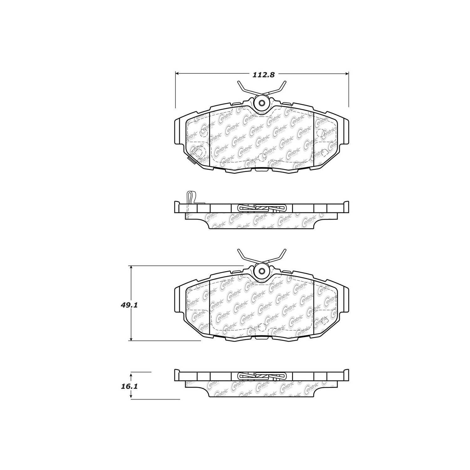 posi quiet extended wear brake pads with hardware  frsport 106.14650