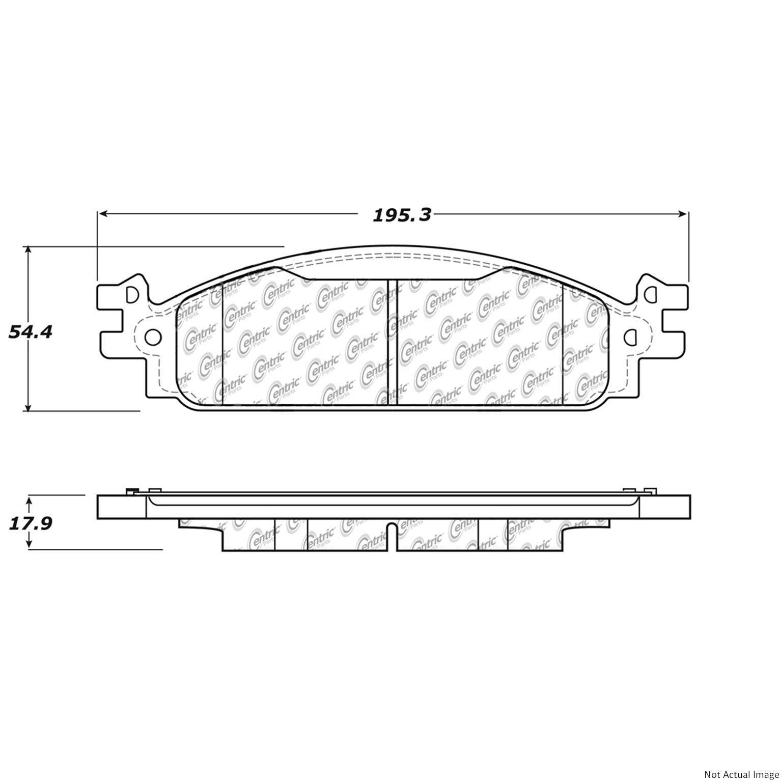 Posi Quiet Extended Wear Brake Pads with Hardware  top view frsport 106.15080