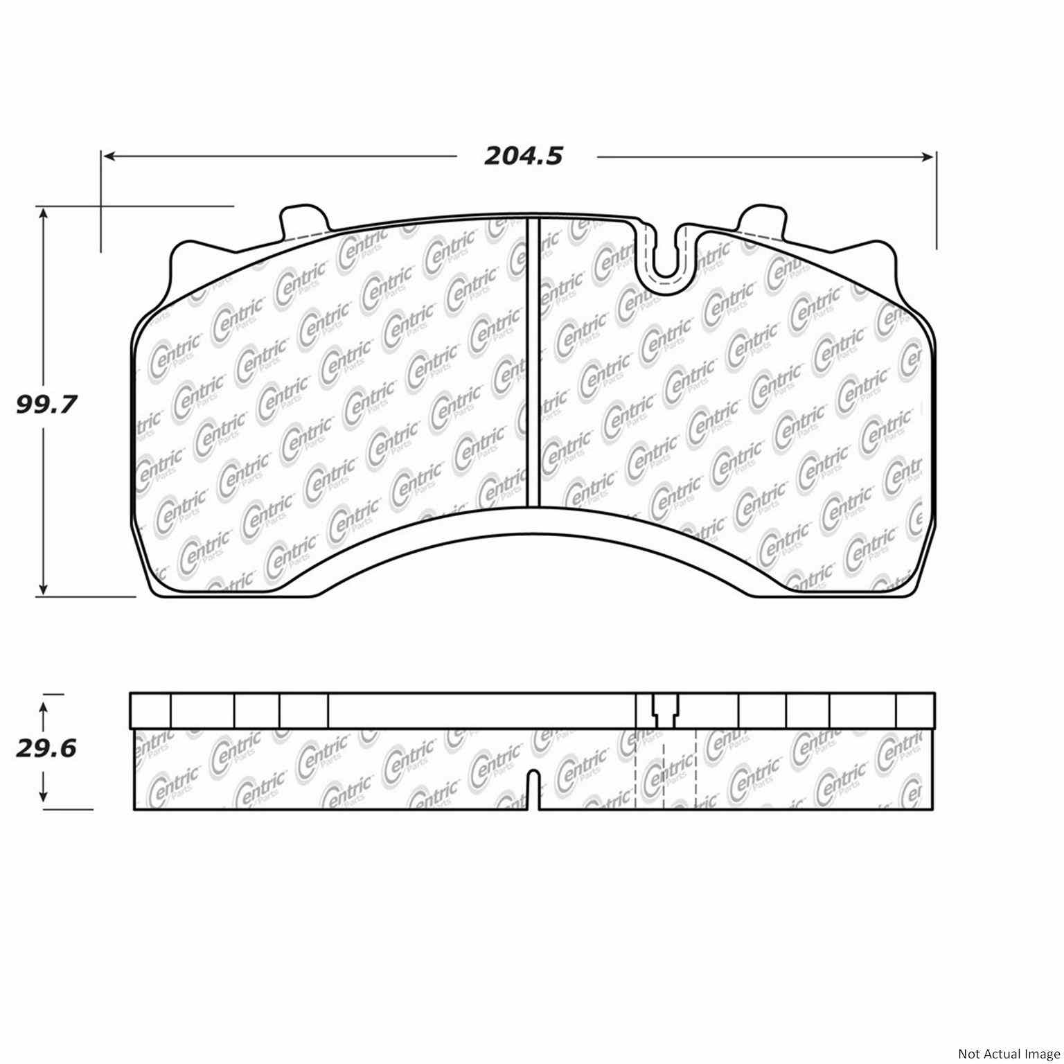 Posi Quiet Extended Wear Brake Pads  top view frsport 106.15170