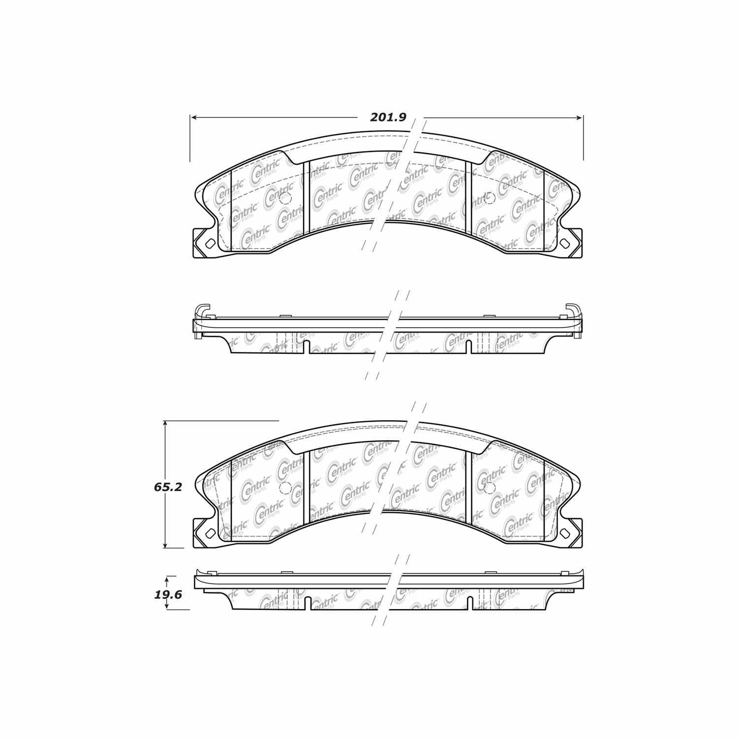 posi quiet extended wear brake pads with hardware  frsport 106.15650