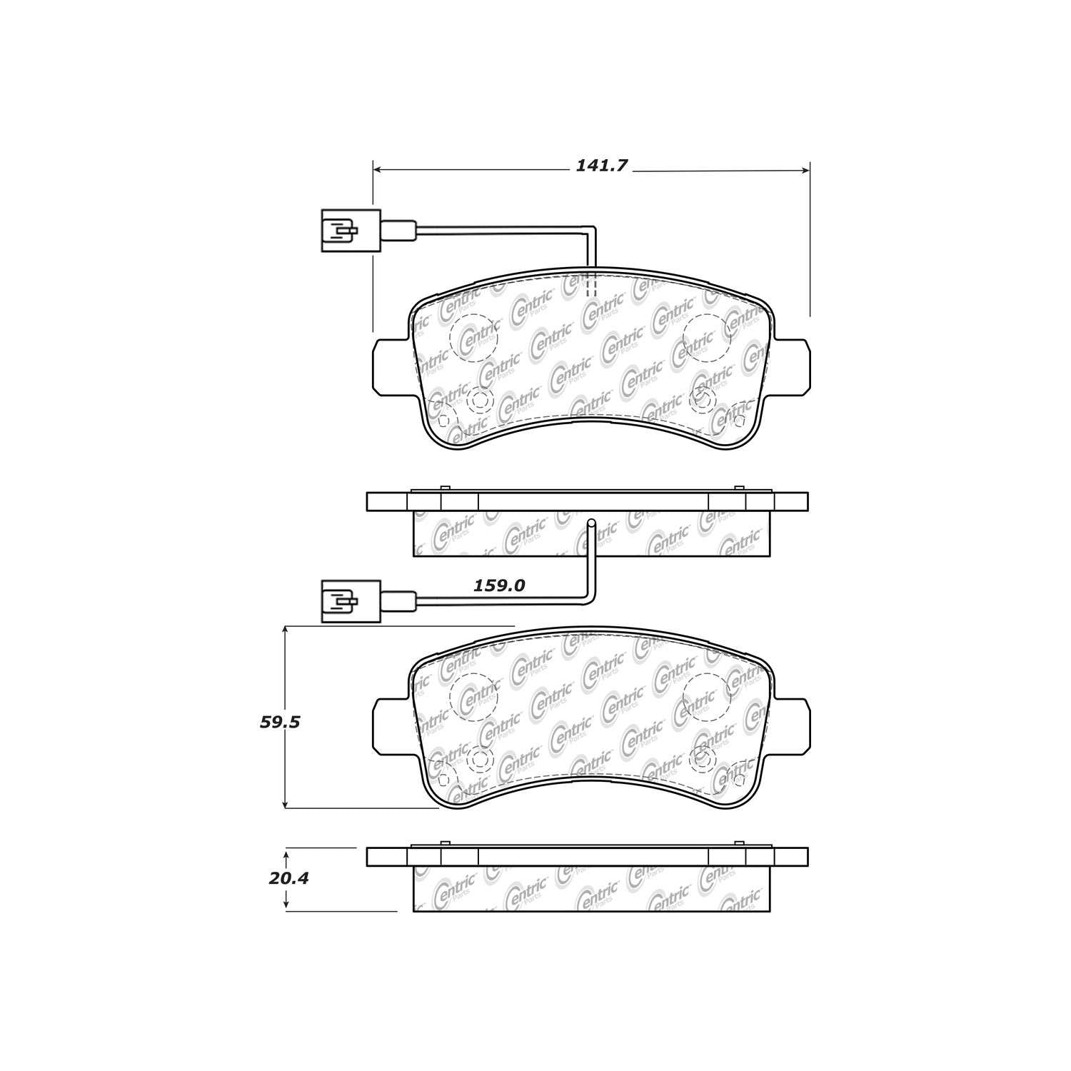 posi quiet extended wear brake pads with hardware  frsport 106.17461