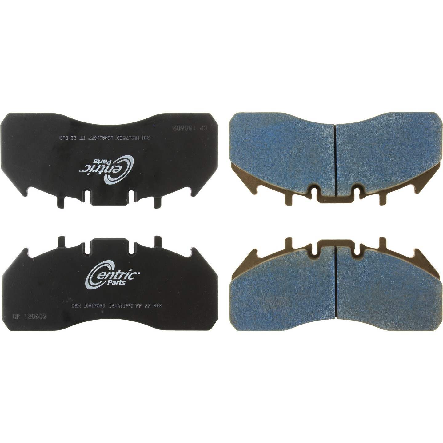 Posi Quiet Extended Wear Brake Pads  top view frsport 106.17580