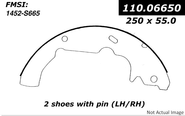 C-Tek Brake Shoes  top view frsport 110.06650