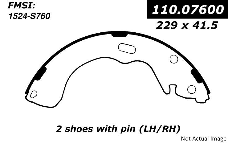 C-Tek Brake Shoes  top view frsport 110.07600