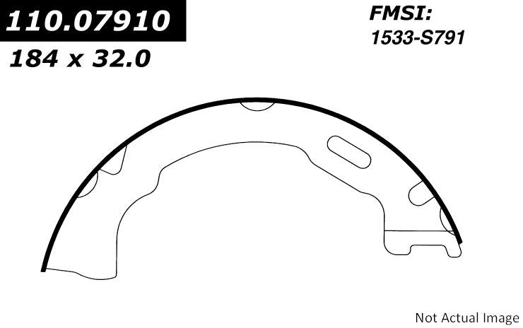 C-Tek Parking Brake Shoes  top view frsport 110.07910