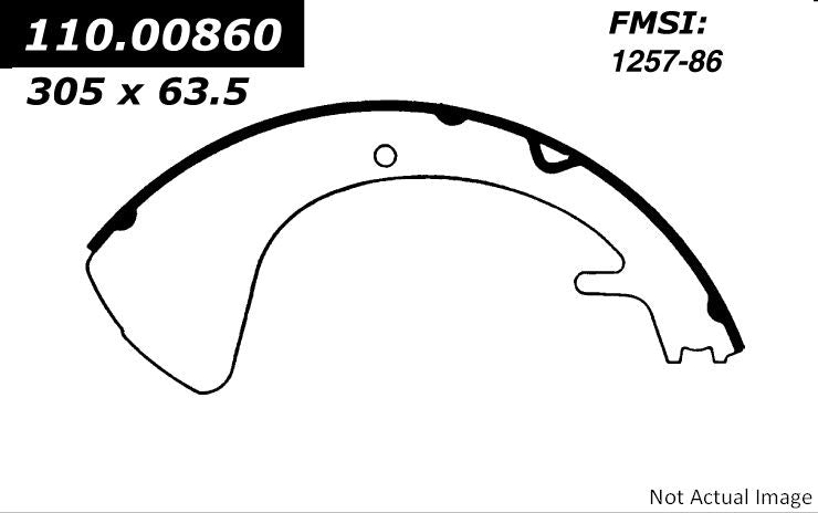 StopTech Premium Brake Shoes  top view frsport 111.00860