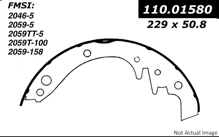 Centric Parts Premium Brake Shoes  top view frsport 111.01580