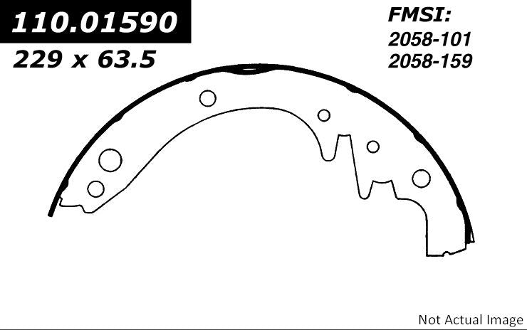 StopTech Premium Brake Shoes  top view frsport 111.01590