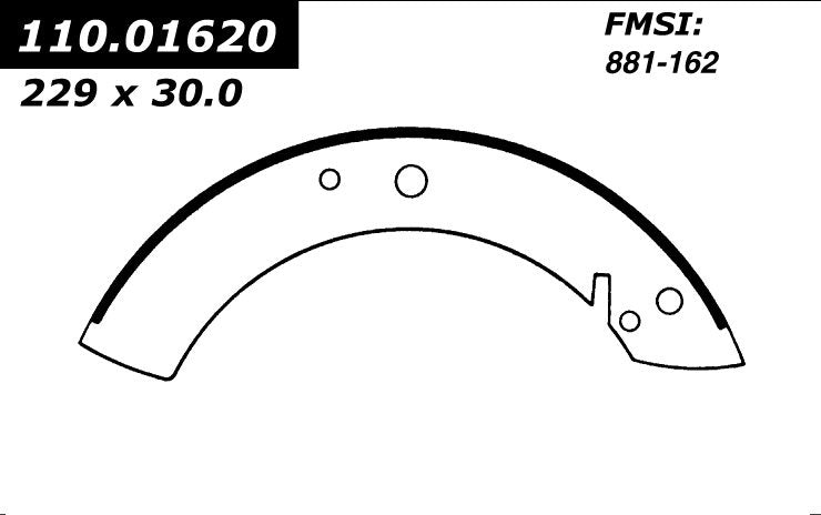 centric parts premium brake shoes  frsport 111.01620