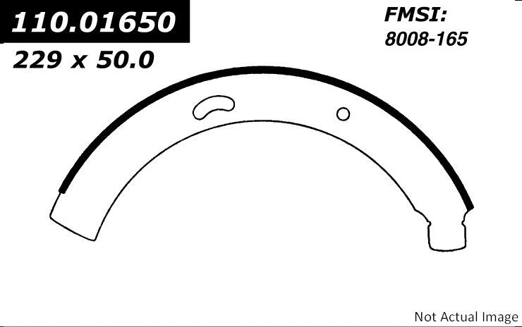 Centric Parts Premium Brake Shoes  top view frsport 111.01650