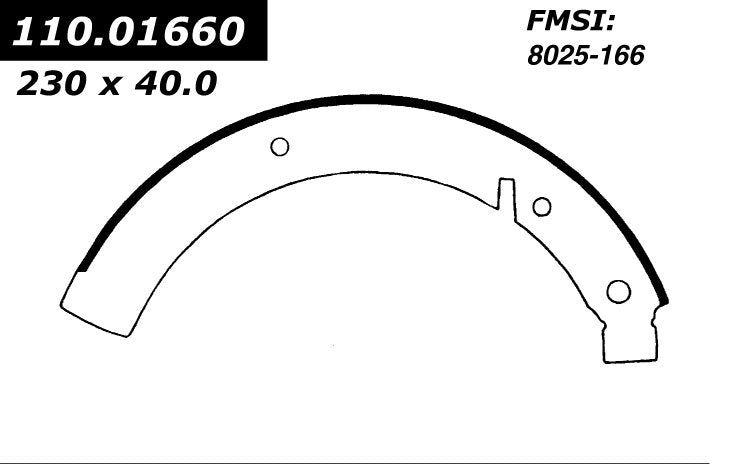 centric parts premium brake shoes  frsport 111.01660