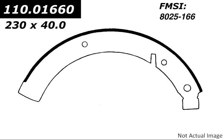 Centric Parts Premium Brake Shoes  top view frsport 111.01660