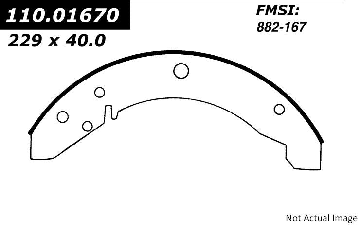 Stoptech Centric 58-64 Volkswagen Beetle / Karmann Ghia Premium Front Drum Brake Shoes 111.01670