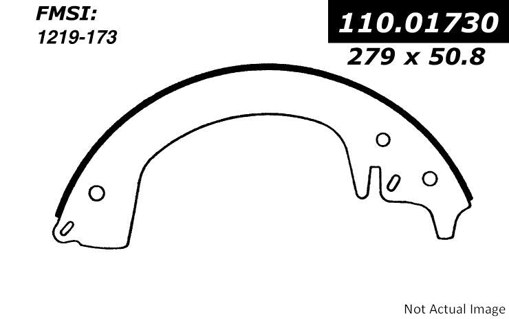 StopTech Premium Brake Shoes  top view frsport 111.01730
