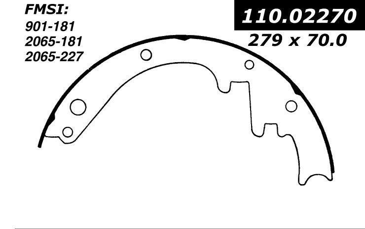 centric parts premium brake shoes  frsport 111.02270