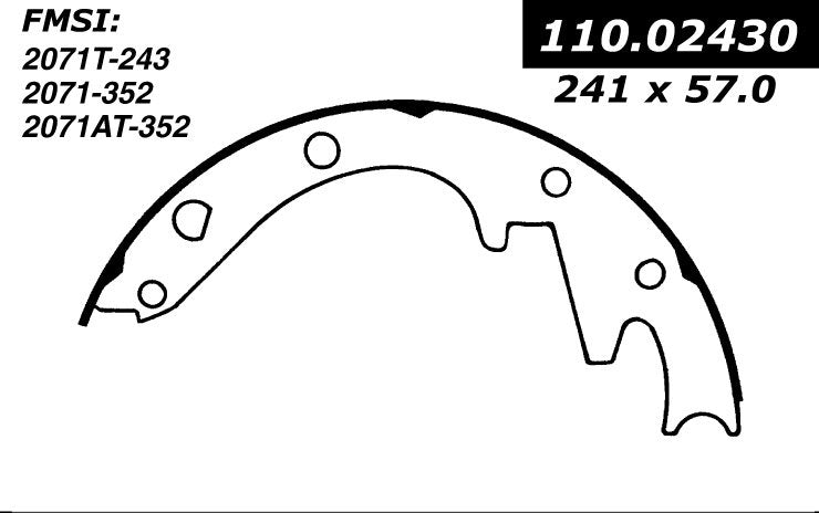 centric parts premium brake shoes  frsport 111.02430