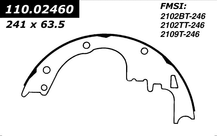 centric parts premium brake shoes  frsport 111.02460