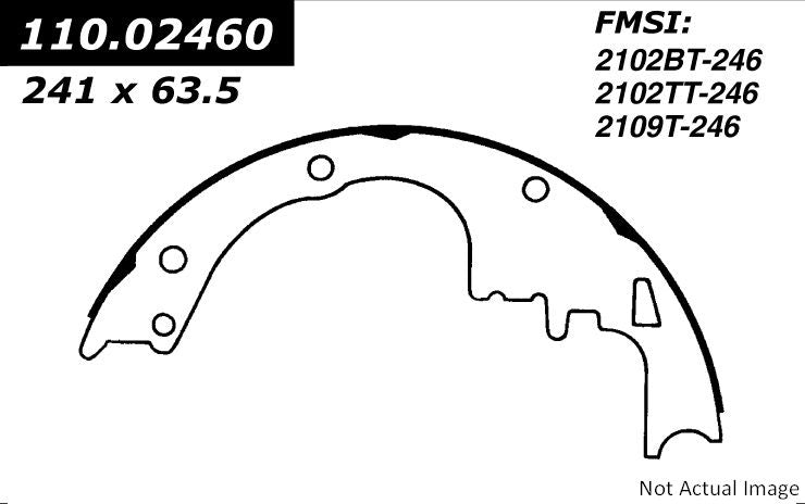 StopTech Premium Brake Shoes  top view frsport 111.02460