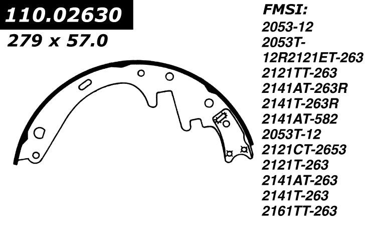 centric parts premium brake shoes  frsport 111.02630