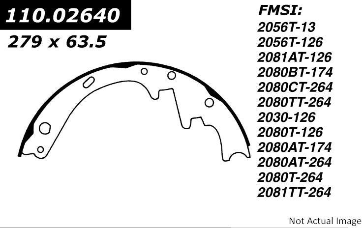 Centric Parts Premium Brake Shoes  top view frsport 111.02640